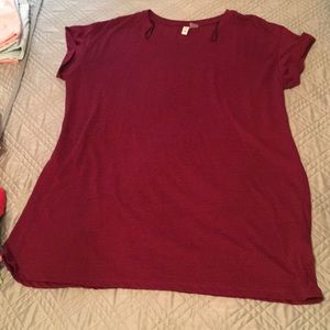 Maroon T-shirt dress